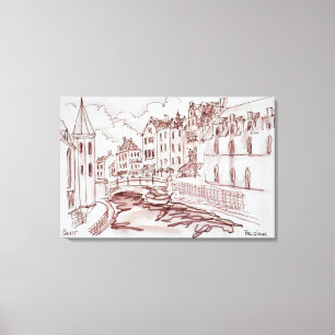 Toile Architecture flamande   Gand, Belgique