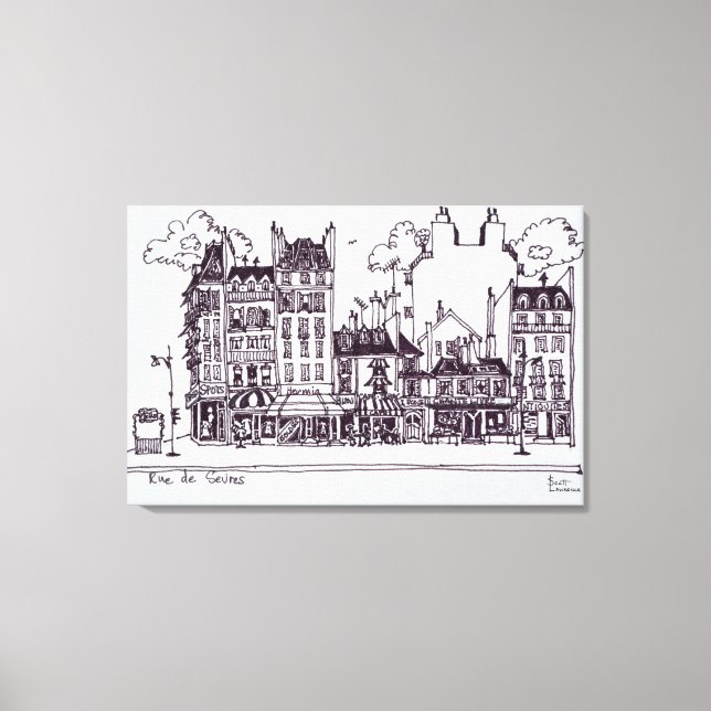 Toile Architecture Haussmannienne | Rue de Sèvres (Recto)