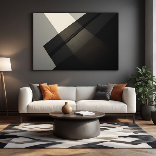 Toile Architecture Minimaliste Lumière et Ombre (Créateur téléchargé)