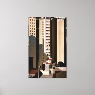 Toile Architecture vintage, gratte-ciel par Sheeler, 192