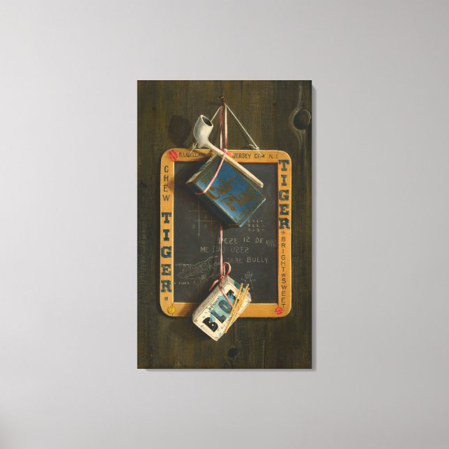 Toile Ardoise, Tuyaux, Tabac et Boîte de Matchs (Recto)