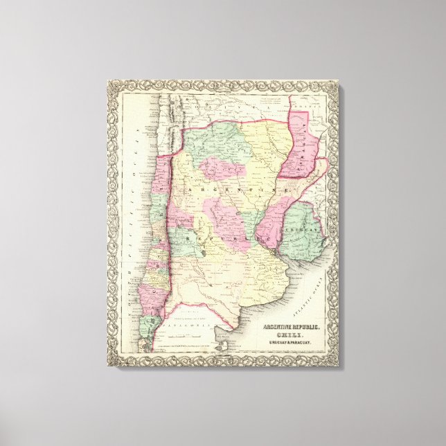 Toile Argentine, Chili, Uruguay et Paraguay (Recto)