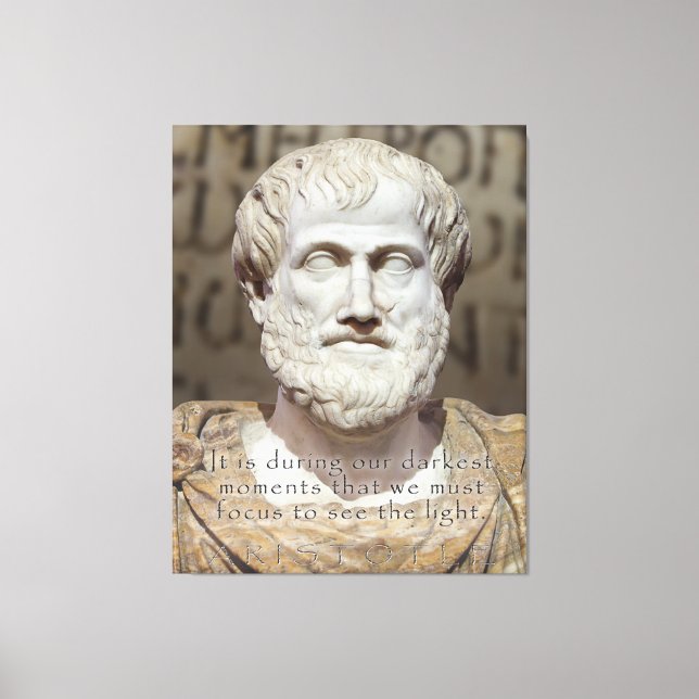 TOILE ARISTOTLE QUOTE FOCUS - BUSSIN EN PIERRE MARBRE (Recto)