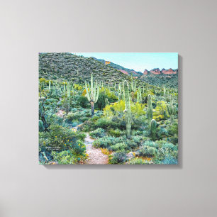 Toile Arizona Désert Randonnée Saguaro Cactus Forêt 20x1