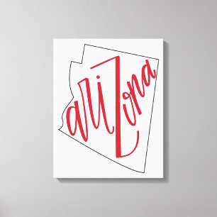 Toile Arizona Design de typographie d'État