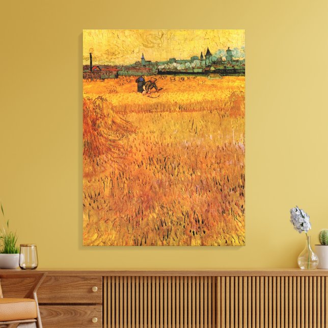 Toile Arles : Vue des champs de blé par Vincent van Gogh (Insitu(Salon))