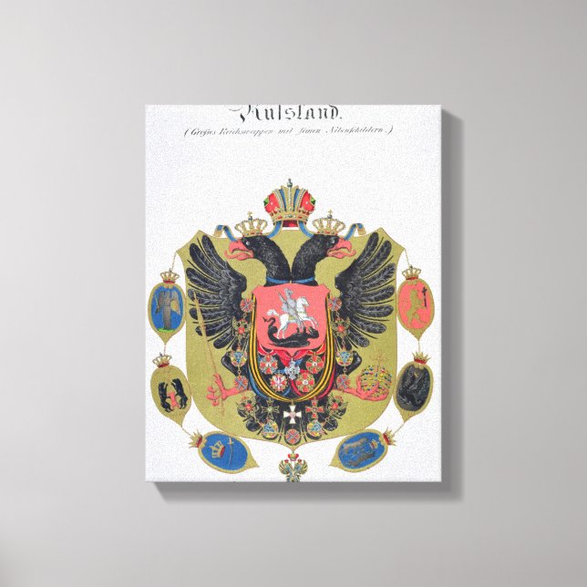 Toile Armoiries et boucliers de l'État de la Russie impé (Recto)