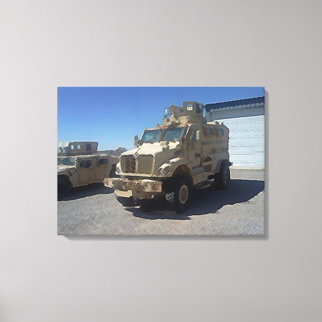 TOILE ARMURE DE MILITAIRES DE MRAP USA (Recto)