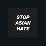 Toile Arrêtez la haine asiatique, noir blanc<br><div class="desc">Stop Asian Hate,  noir blanc toile Imprimer Signe Stop violence contre les Asiatiques,  Stop Covid 19 Corona virus crimes haineux</div>