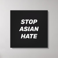 Arrêtez la haine asiatique, noir blanc