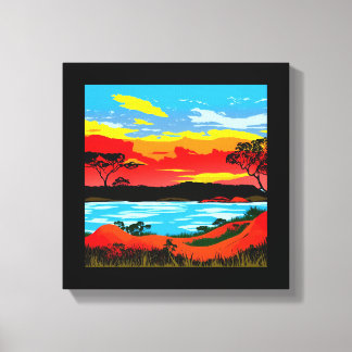 Toile Arrière - plan Abstrait du désert no 5 Imprimer