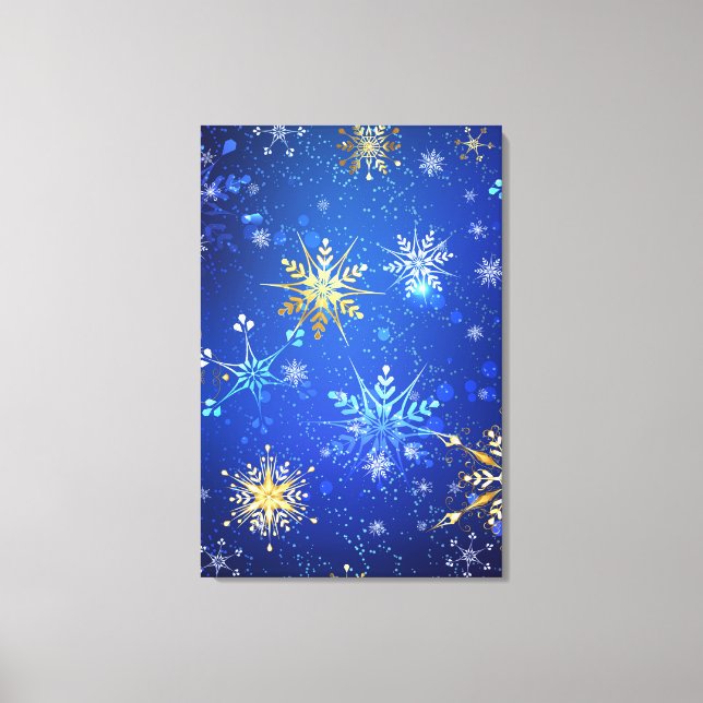Toile Arrière - plan Bleu XMAS avec des flocons de neige (Recto)