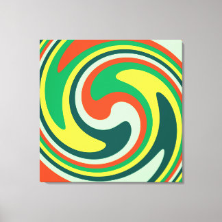 Toile Arrière - plan coloré Abstrait Art Swirl