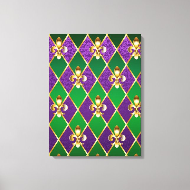 Toile Arrière - plan de bijoux Mardi Gras (Recto)