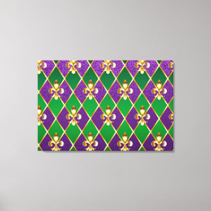 Toile Arrière - plan de bijoux Mardi Gras