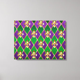 Toile Arrière - plan de bijoux Mardi Gras