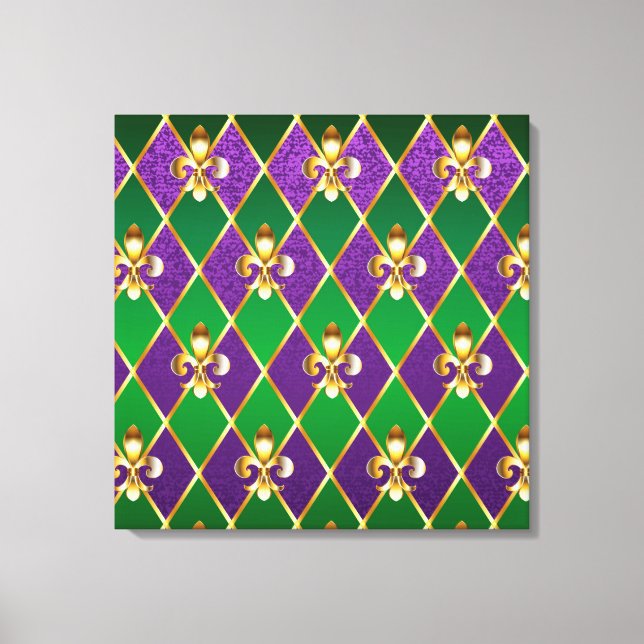 Toile Arrière - plan de bijoux Mardi Gras (Recto)