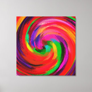 Toile Arrière - plan de peinture colorée à l'art Abstrai
