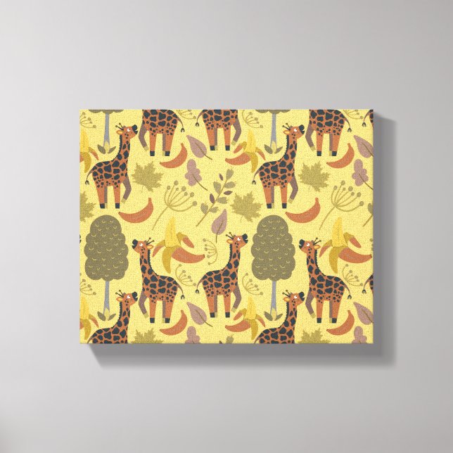 Toile Arrière - plan jaune motif sans soudure (Recto)