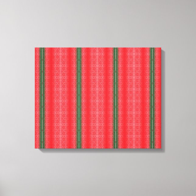 Toile arrière - plan rayé rouge et vert (Recto)