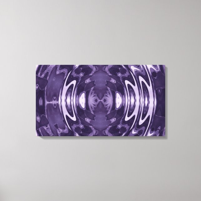 Toile Art abstrait à motif liquide violet miroir (Recto)
