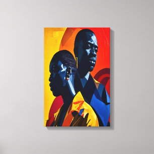 Toile Art Abstrait Afrocentrique Moderne