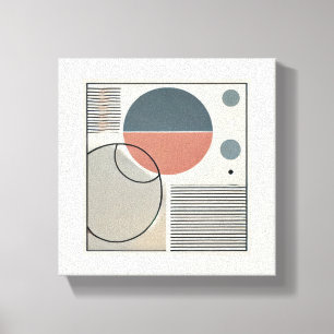 Toile art abstrait aux couleurs pastel minimaliste