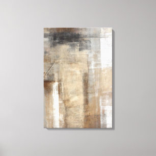 Toile Art abstrait beige et Brown "de style d'homme"