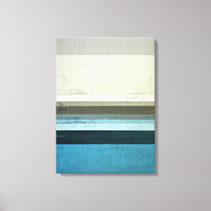 Toile "Art abstrait bleu et gris de la vue"