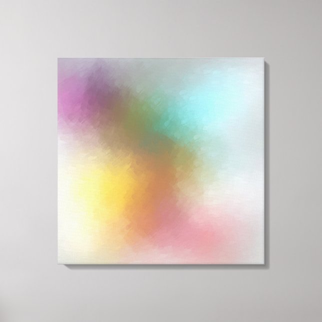 Toile Art Abstrait coloré moderne Rouge Jaune Bleu (Recto)