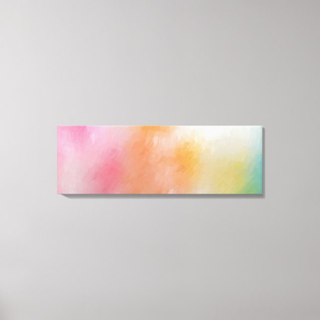 Toile Art Abstrait coloré tendance moderne rose rouge (Recto)