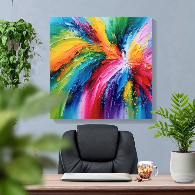 Toile Art Abstrait contemporain coloré (Colorful Contemporary Abstract Art Canvas Print)