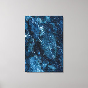 Toile Art abstrait de glace bleue