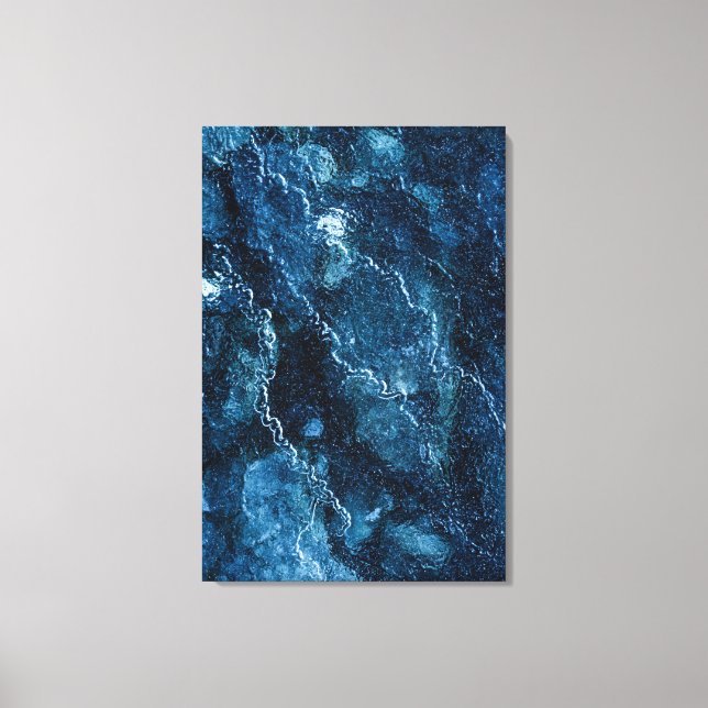 Toile Art abstrait de glace bleue (Recto)