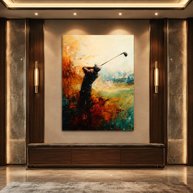Toile Art abstrait de golfeur (Créateur téléchargé)