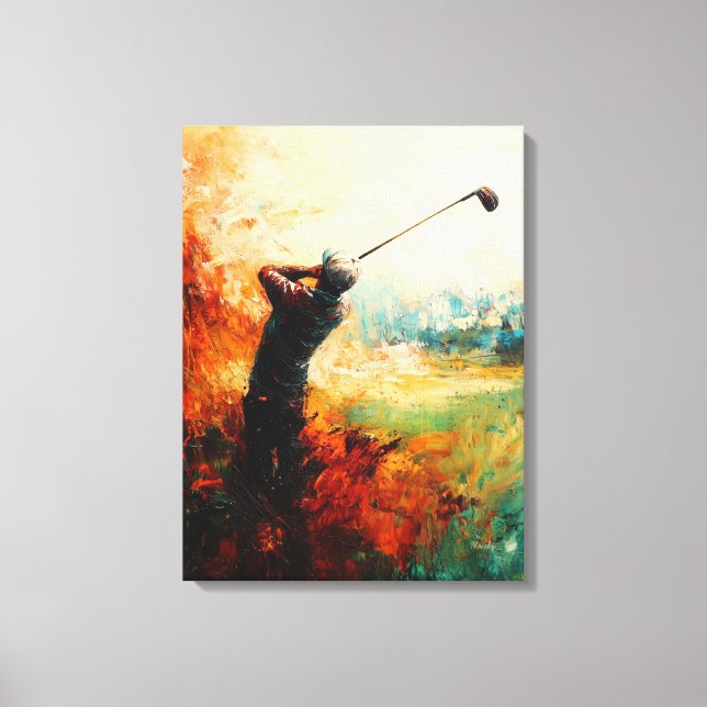 Toile Art abstrait de golfeur (Recto)