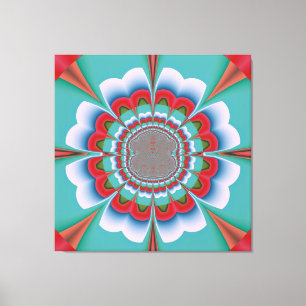 Toile Art abstrait de mandala psychédélique rétro