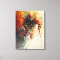 Art abstrait de skieur - Action de sports d'hiver