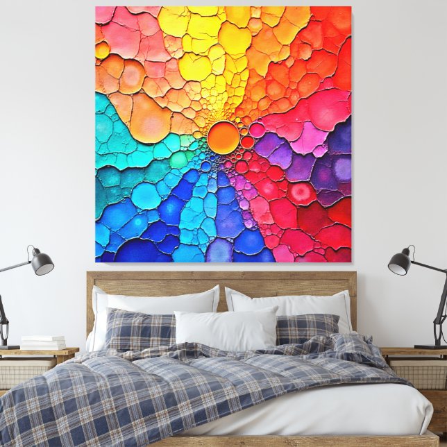 Toile Art abstrait de tourbillon de roue chromatique (Insitu(Chambre))