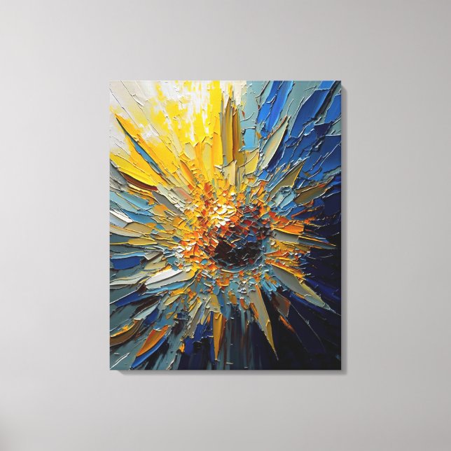 Toile Art Abstrait de tournesol brillant (Recto)