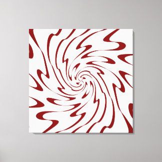 Toile Art Abstrait des vagues rouges rétro