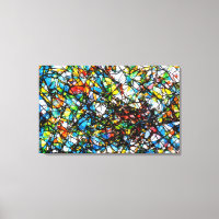 Art Abstrait en verre cassé
