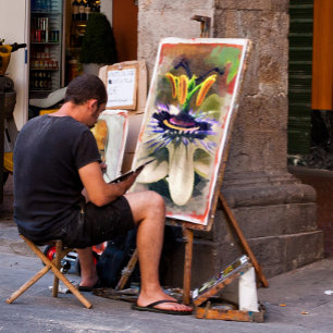 Toile Art Abstrait étonnant d'une fleur de passion