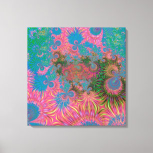 Toile Art abstrait fractal de récif corallien