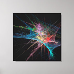 Toile Art Abstrait Glace Arc-en-ciel