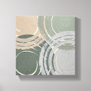 Toile Art Abstrait minimaliste zen Cercle en couche