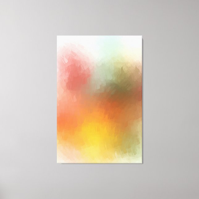 Toile Art Abstrait moderne et tendance Rouge Jaune (Recto)