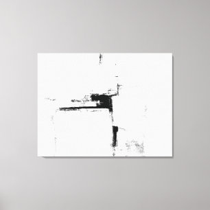 Toile Art abstrait noir et blanc de "bordure"