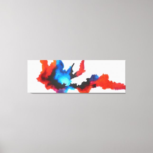 Toile Art Abstrait Peinture expressionniste noir blanc n (Recto)