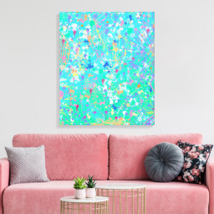 Toile Art abstrait : Petites créatures marines 